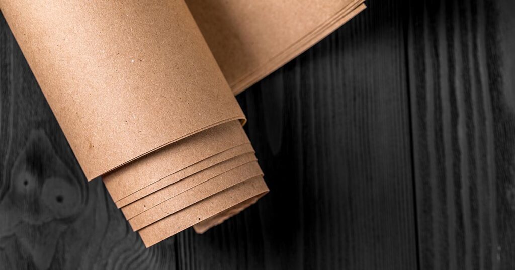 A Roll of Recycled Kraft Paper