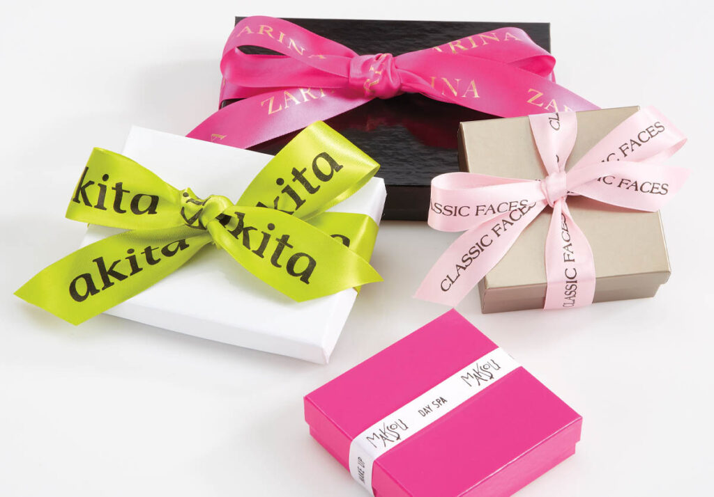 Custom Printed Ribbon for Retail Packaging - Bridal Satin