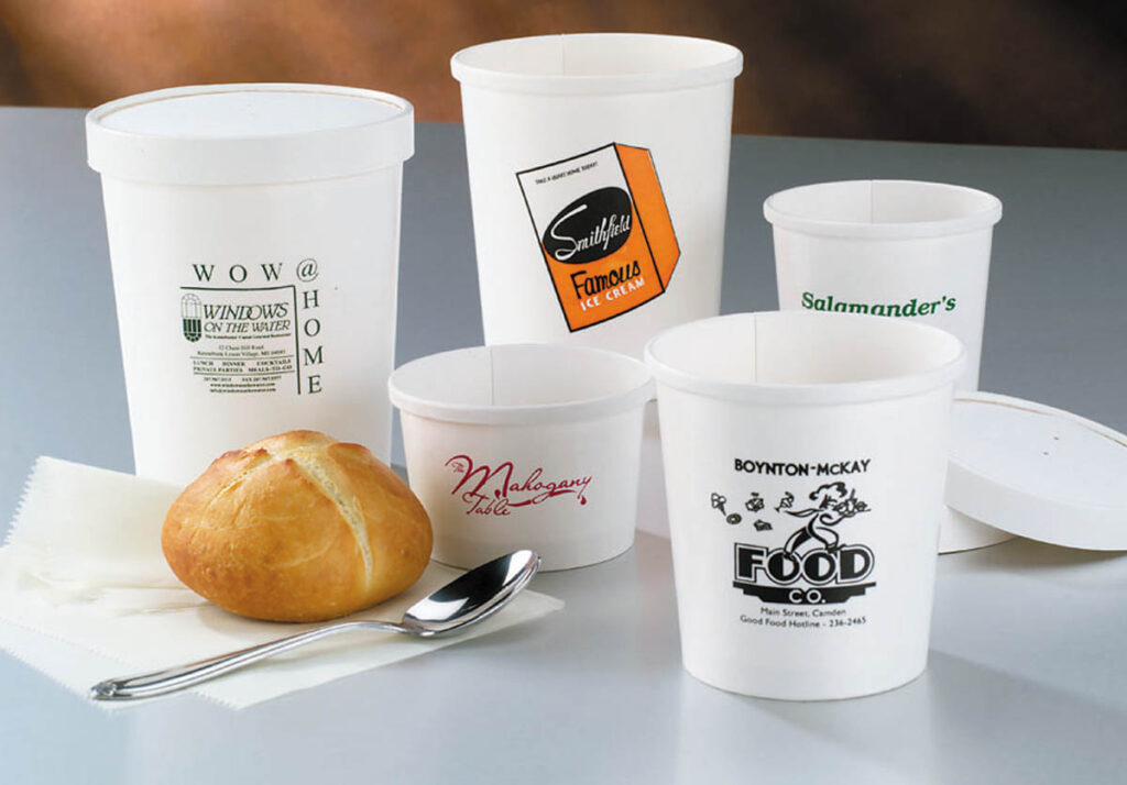 Food Service Customizable White Paper Bowls