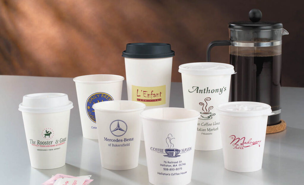 Food Service Customizable White Paper Cups