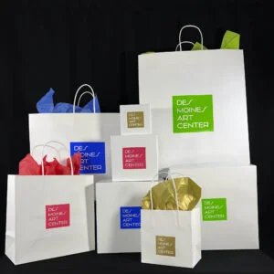 Des Moines Art Center Midtown Paper Shoppers and Gift Boxes