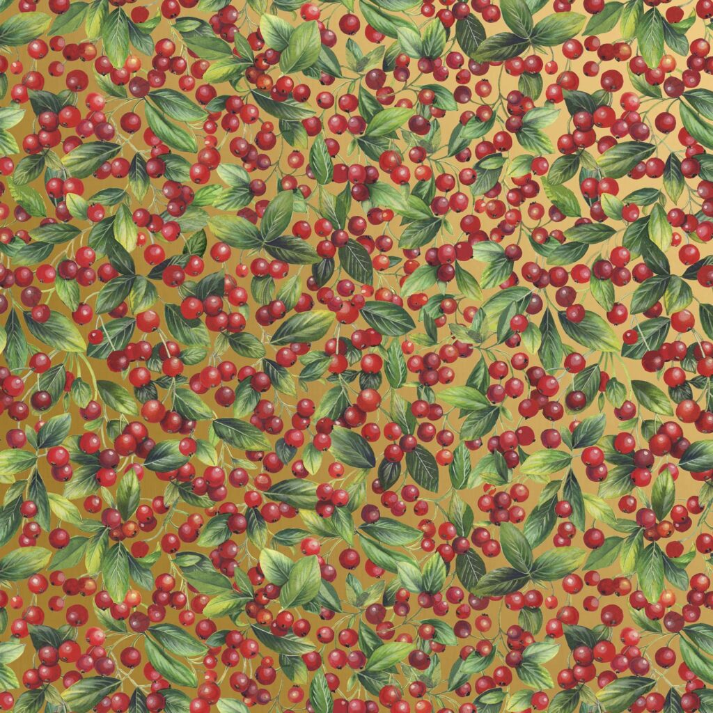 Holiday Wrapping Paper - Merry Berry