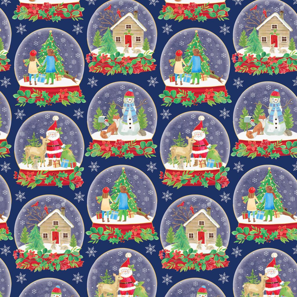 Holiday Wrapping Paper - Snow Globes