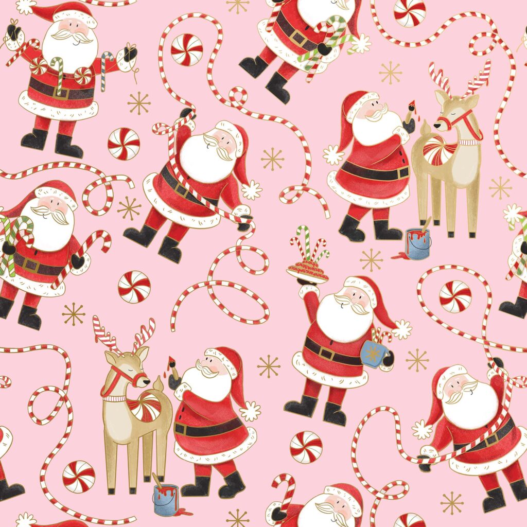 Holiday Wrapping Paper - Jolly Santa