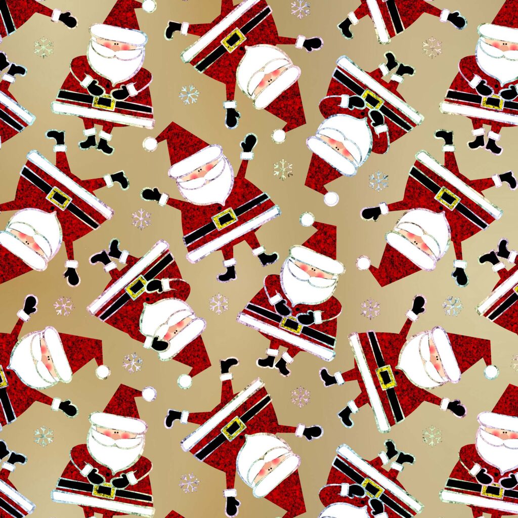 Holiday Wrapping Paper - Sparkling Santa