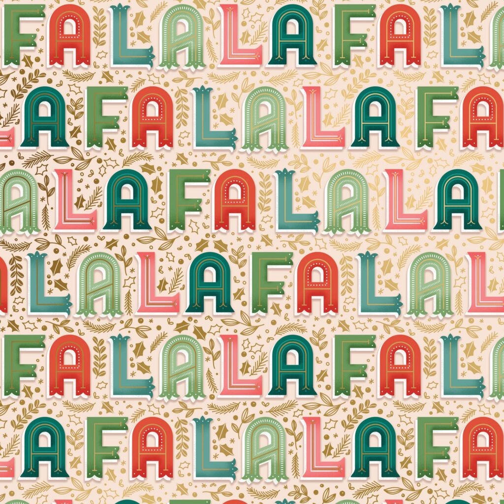 Holiday Wrapping Paper - Fa La La