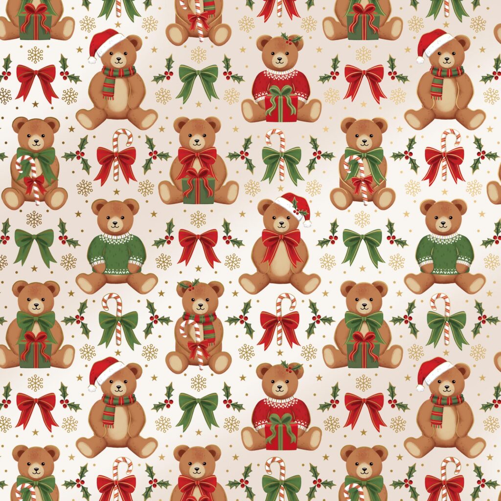 Holiday Wrapping Paper - Teddy Bears