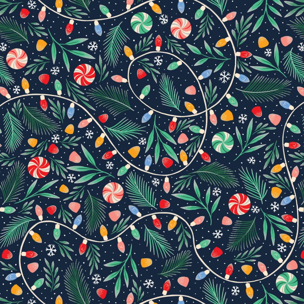 Holiday Wrapping Paper - Peppermint Twinkle